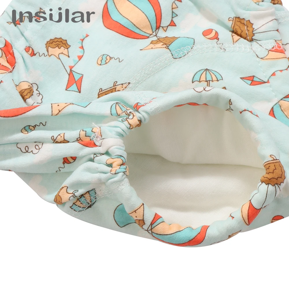 2Pcs Cute Baby Diapers Reusable Nappies Cloth Diaper Washable Infants Children Baby Cotton Training Pants Panties Nappy Changing