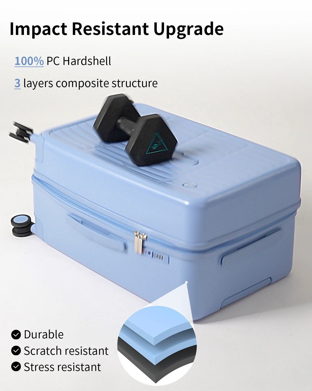 AJI Damen-Handgepäck, TSA-Schloss, großes Fassungsvermögen, leichter Koffer, Reisekabine, 2025, Design, 20/24/26 Zoll, Reisekoffer