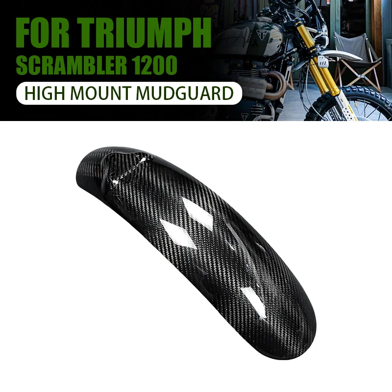 

For Triumph Scrambler 1200 XC XE 100% Pure Carbon Dry carbon Motorcycle Accessories Fairing Kit High Fender High mount mudguard