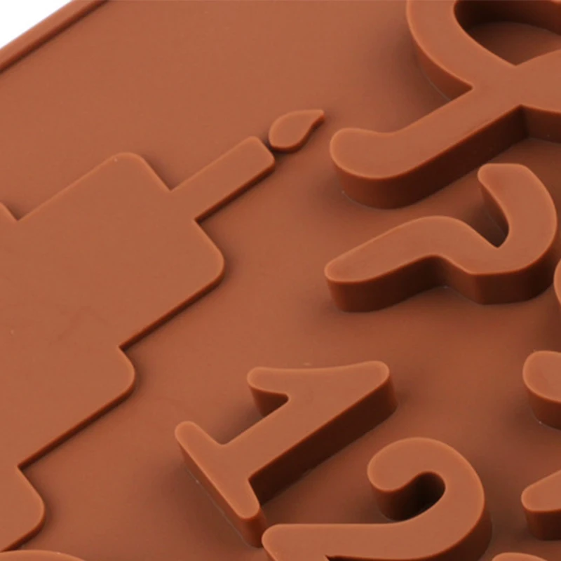 1Pc 3D Hebrew Letters Arabic Numbers DIY Silicone Chocolate Mold For Baking Cake Bakeware Mould Decorating Tools