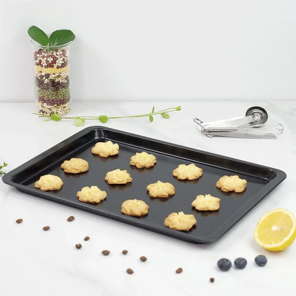 1pc Baking Pan 14.5 Inch Extra Large Black Rectangular Baking Sheet Heavy Duty Non-Stick Coating Baking Pan For Cookies Pizzas
