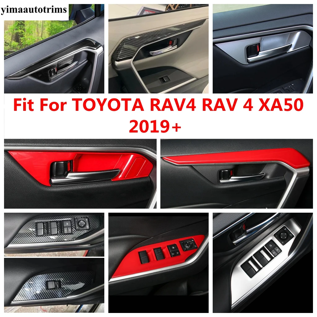 

For TOYOTA RAV4 RAV 4 XA50 2019 - 2024 Window Lift Button Door Armrest Strip Handle Bowl Decor Panel Cover Trim Car Accessories