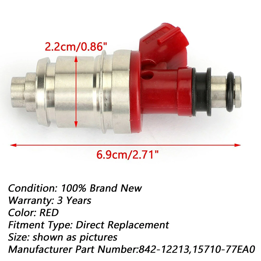 4pcs 15710-77EA0 JS28-2 Fuel Injector Nozzle for Suzuki-Isuzu-Honda 1994-03 1.8-2.0-2.3-2.6 JS282 8-97079532-0