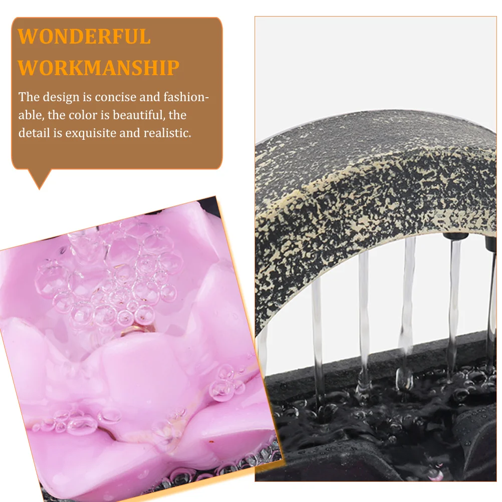 

1 Set Desktop Indoor Relaxation Soothing Waterfall Ornament Decor Mini Tabletop Water Fountain For Home Office Zen Decorative