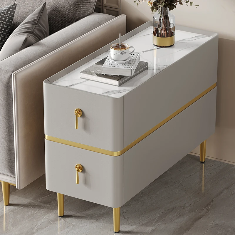 مصنع مخصص أريكة طاولة جانبية متعددة الوظائف منضدة غرفة نوم السرير طاولة القهوة الخشبية الحد الأدنى #2