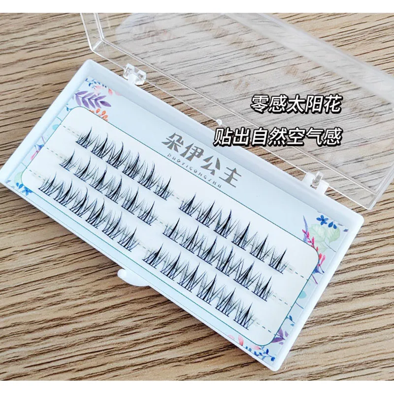 Hoa Hướng Dương Giày Lười Nam Bộ Ba Mỹ Gốc Ghép Lông Mi Giả Quạt Lông Con Quỷ Nhỏ Đuôi Cá Tự Nhiên Eyelash Dụng Cụ Trang Điểm