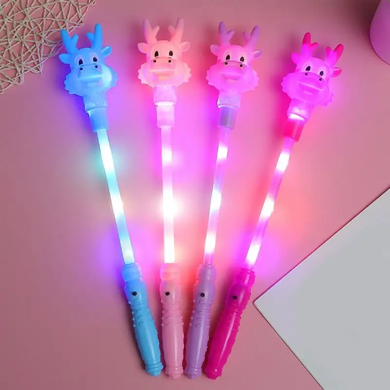 

Glowing Sticks for Kids Cute Year of the Dragon Glowing Stick LED Light Light up Wand Toys for Spring Festival and New Years Eve