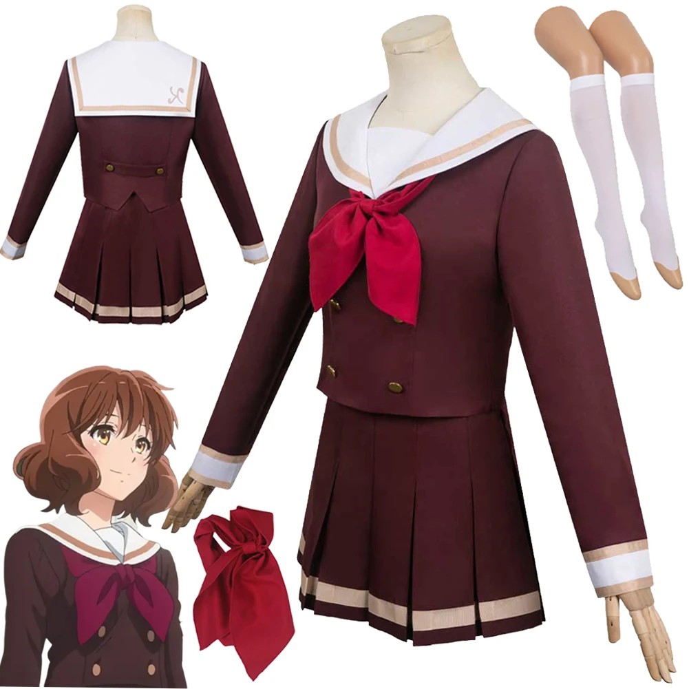 Oumae Kumiko Anime Sound Cosplay Euphonium Costume Skirt Top Bow Tie Set Halloween Carnival Suit For Disguise Ladies Women Adult