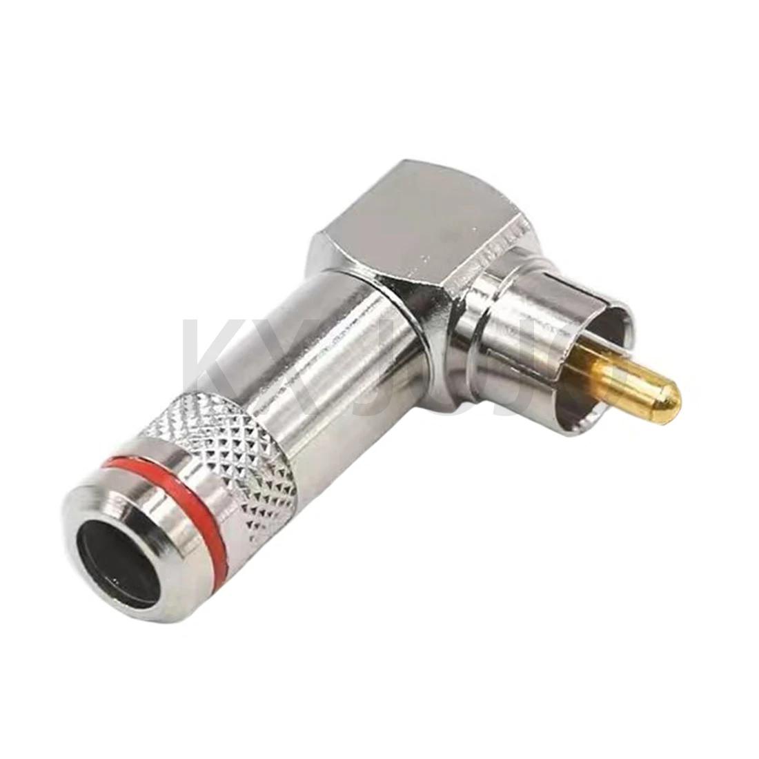 RCA Male Connector 1pcs P737 L Type Right Angle Elbow Plug AV Color Difference Cable 90-Degree Set-top Box Audio Head