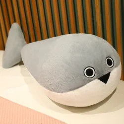 Big Size Grey Sacabambaspis Lifelike Fish Doll Plush Toy Stuffed Pillow Sea Animals Toys Sofa Cushion Decor for Kids Girls