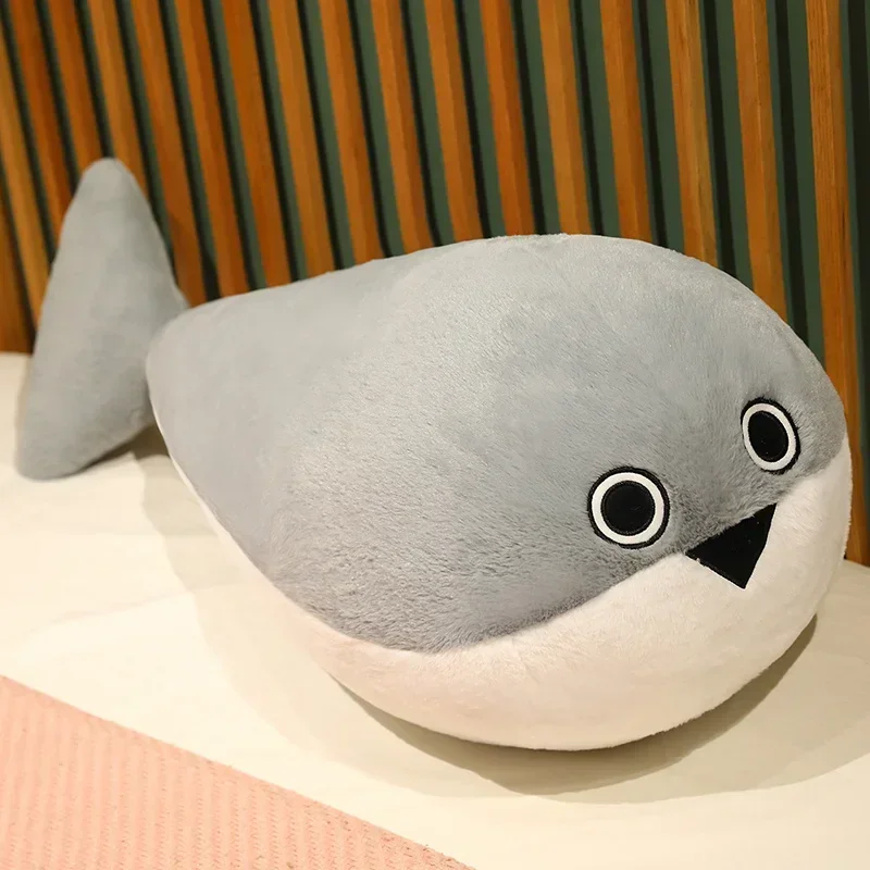 Big Size Grey Sacabambaspis Lifelike Fish Doll Plush Toy Stuffed Pillow Sea Animals Toys Sofa Cushion Decor for Kids Girls