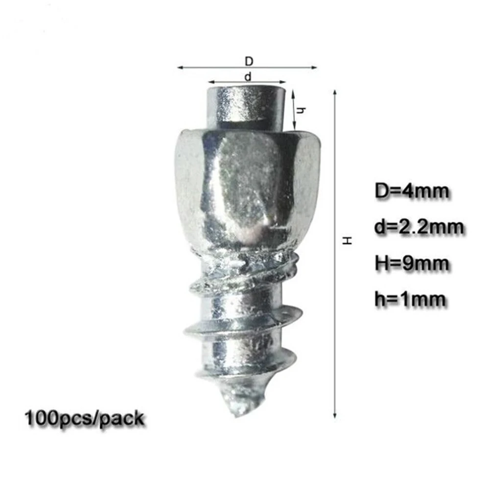 Spedizione gratuita 100 pezzi capocorda per auto pneumatici antiscivolo chiodi antiscivolo punte cadenti per moto bicicletta capicorda invernali