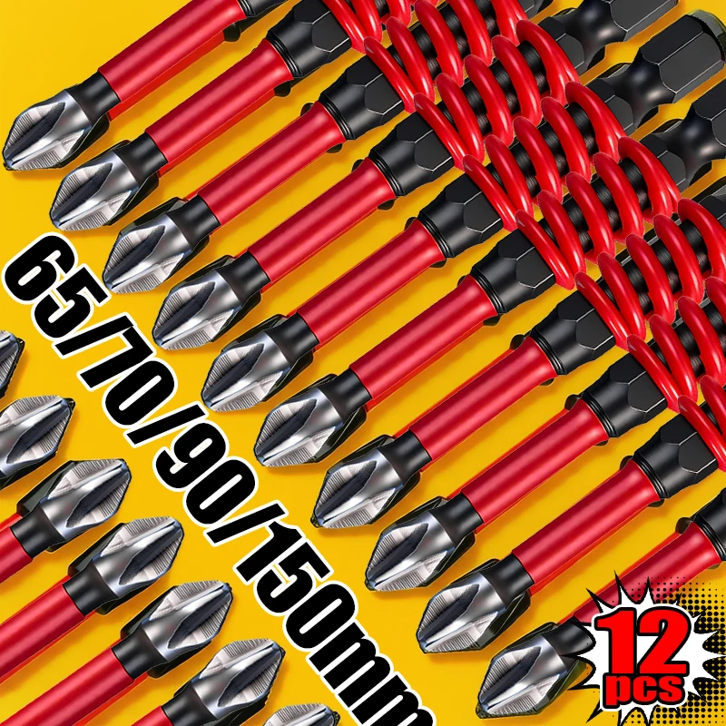 

Magnetic Spring Hex Shank Head Drills Screwdriver Drill Bits 65/70/90/150mm Magnets Alloy Steel DIY Woodworking Repair Tools