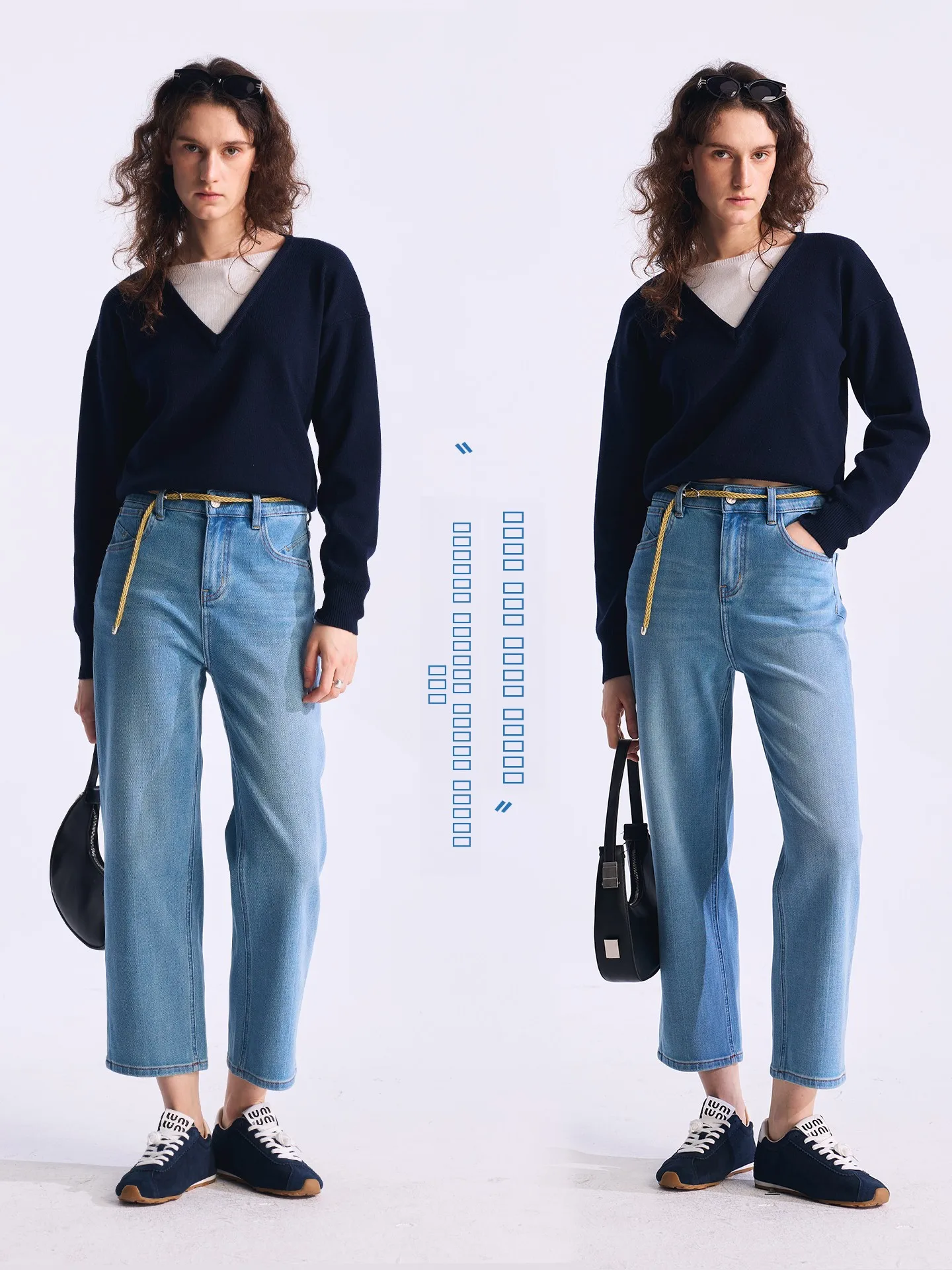 

Женские джинсы с высокой талией, широкими штанинами и прямым кроем, утягивающие, эластичные в четырех направлениях, из хлопка, на молнии, весенняя новинка, повседневные, длиной 7/8