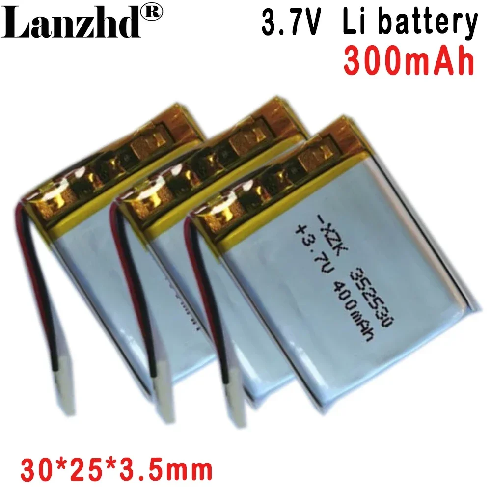 352530 polymer lithium battery 300MAH 3.7V For smart wearable medical products LED lighting beauty instrument