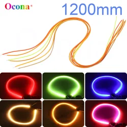 1200mm Long Flexible LED Filament for Creative DIY Lamp Parts DC 9V/12V/24V 30mm Diode Pink Warm White Red Blue Green Purple