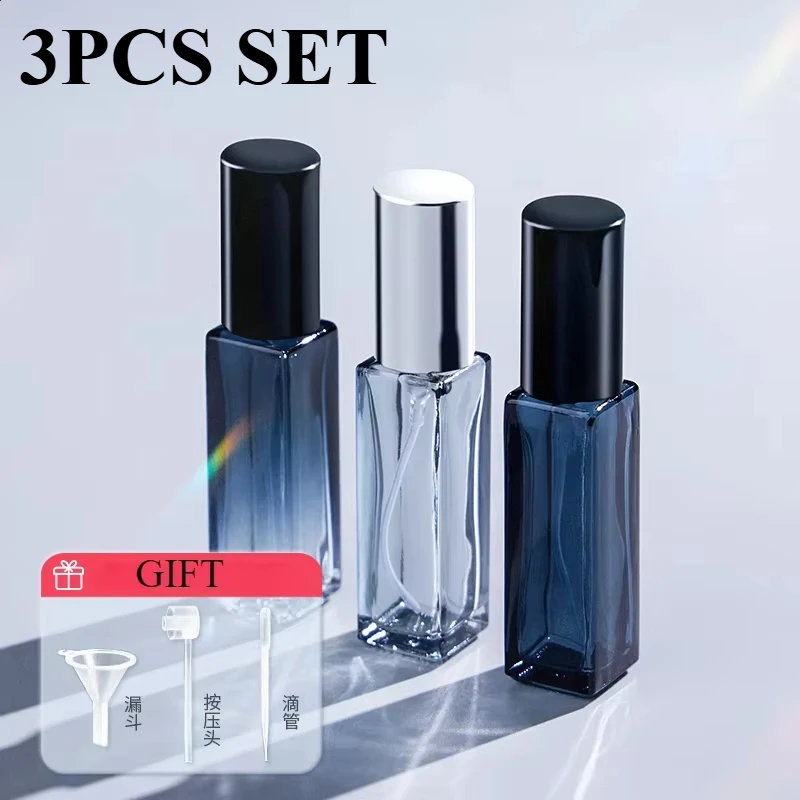 3PCS 10/20ml Perfume Spray Bottle Empty Glass Atomizer Travel Cosmetic Containers Bottle Sample Vials Refillable Drop Shipping