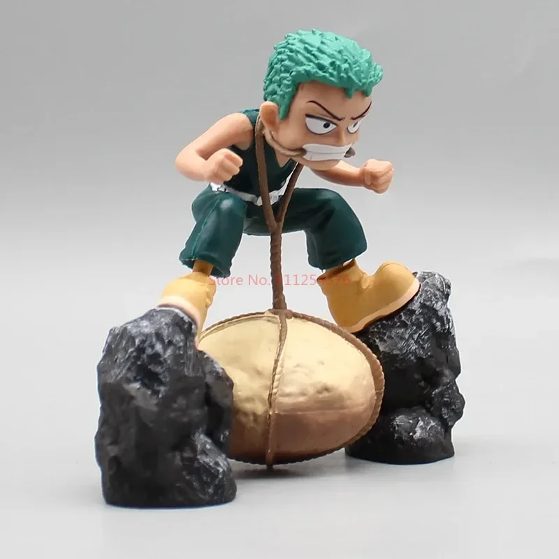 9cm One Piece Anime Figures Childhood Roronoa Zoro Action Figures Scene Stone Gk Pvc Model Collection Decorate Toys Zoro Gift