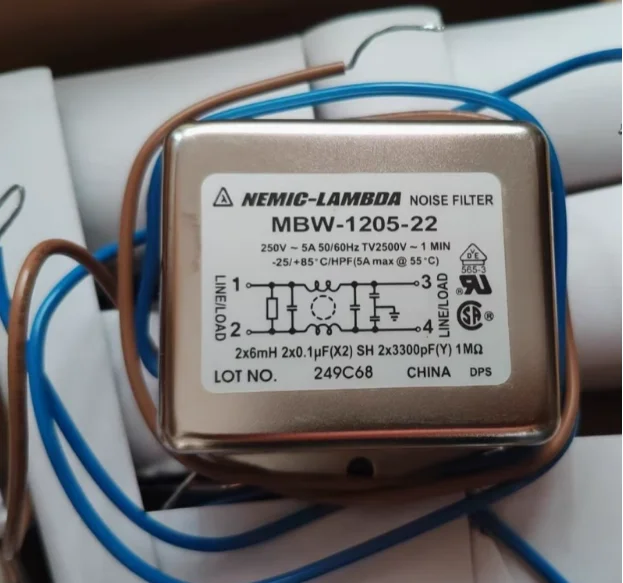 1PCS NEMIC-LAMBDA NOISE FILTER MBW-1205-22 250V~5A