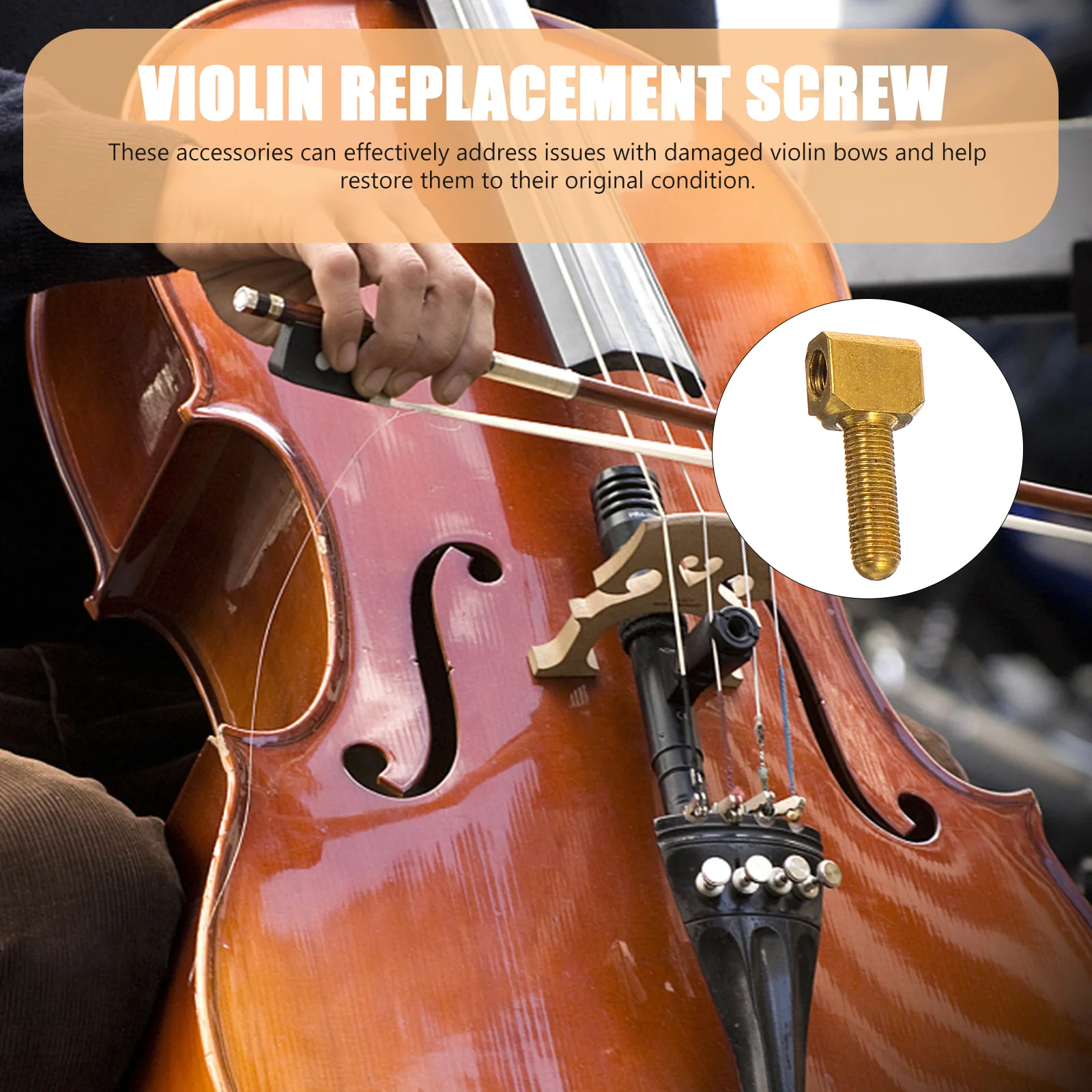 

4 шт. сменных винтов для виолончели, надежные аксессуары для ремонта виолончели, в идеальном состоянии, для обслуживания, аксессуары для музыкальных инструментов