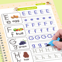 New Reusable Copy Book Learning English Letter Calligraphy Book Drawing Numbers Education for Kids Practice Writing Toys