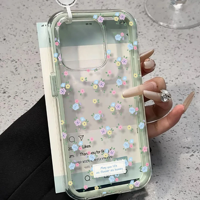 Floral Candy Border Case For Honor X9C Smart X9B 300 200 100 90 Lite 80 70 60 50 SE Magic 7 6 Lite Elegant Flower Clear Case