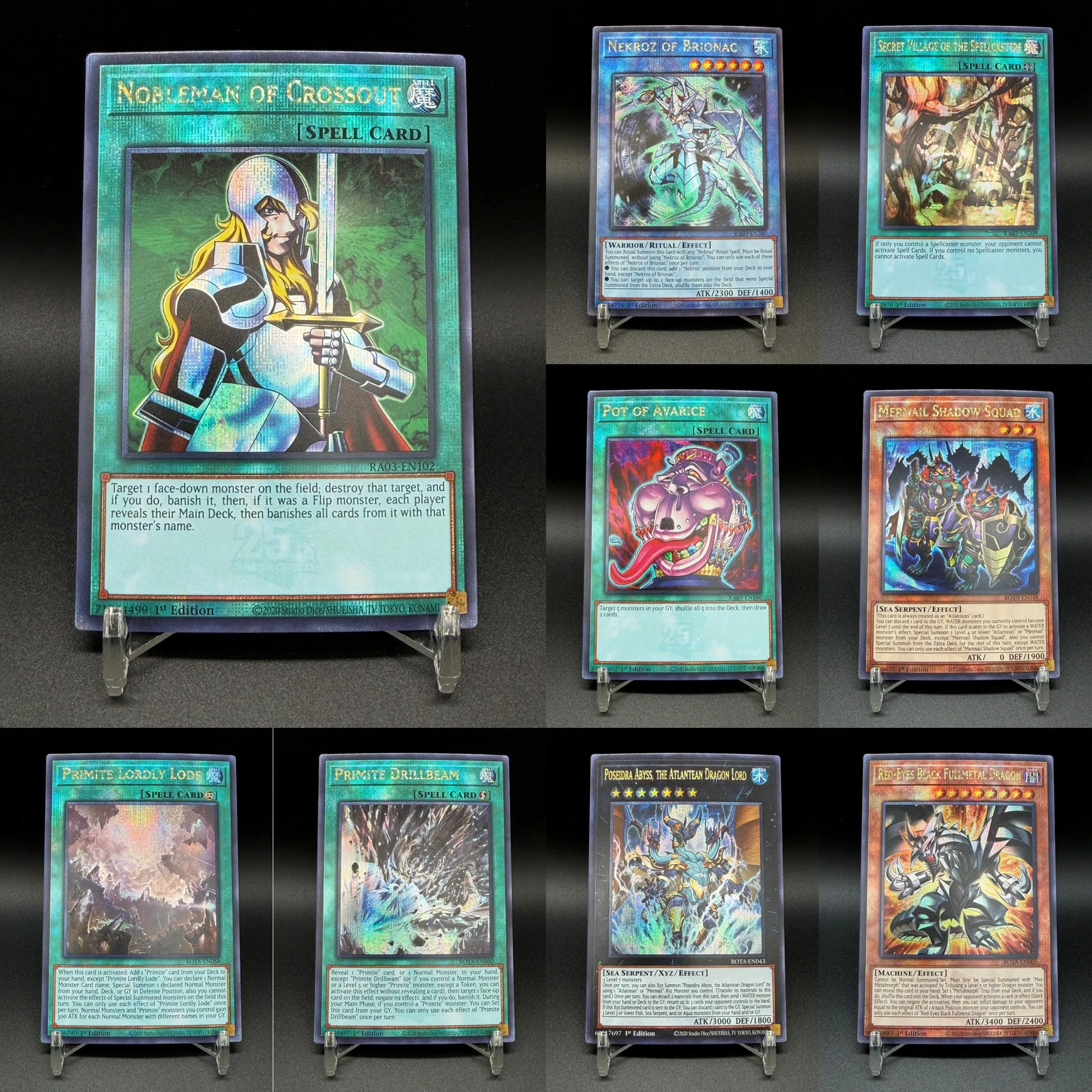 

Yu-Gi-Oh! 25th Anniversary Proxy Card DIY RA03 ROTA Spellcaster Mermail Nekroz Primite Red-Eyes Custom Collection