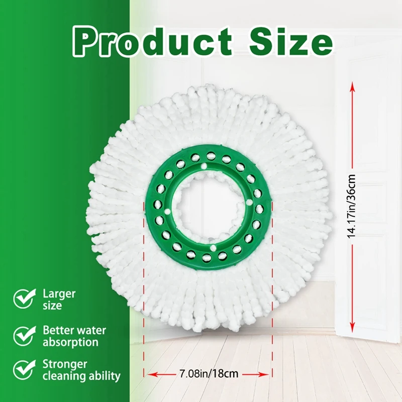 رأس ممسحة مايكروفايبر بديل لتورنادو ليبمان ، قماش قابل للغسل