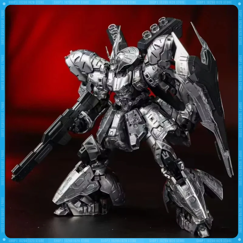 

Star Rg 1/144 Sazabi Electroplating mechanical silver transparent Assembly Model Kit Action Figure Toy With Movable Robot Model