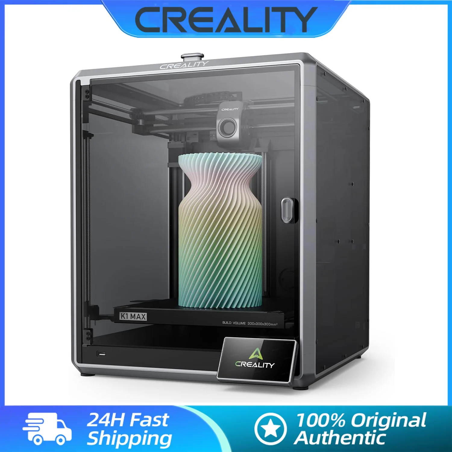 Creality 3D K1 MAX 3D Printer 600mm/s High Speed 3D Printer with Auto Leveling Direct Drive Extruder Smart AI Function