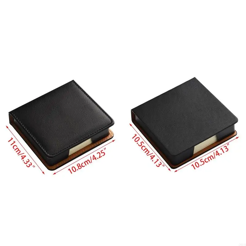 20CB Luxurious Leather Memo Note Dispenser para Case Desktop Nombre escritorio Organizador soporte notas Sticky para