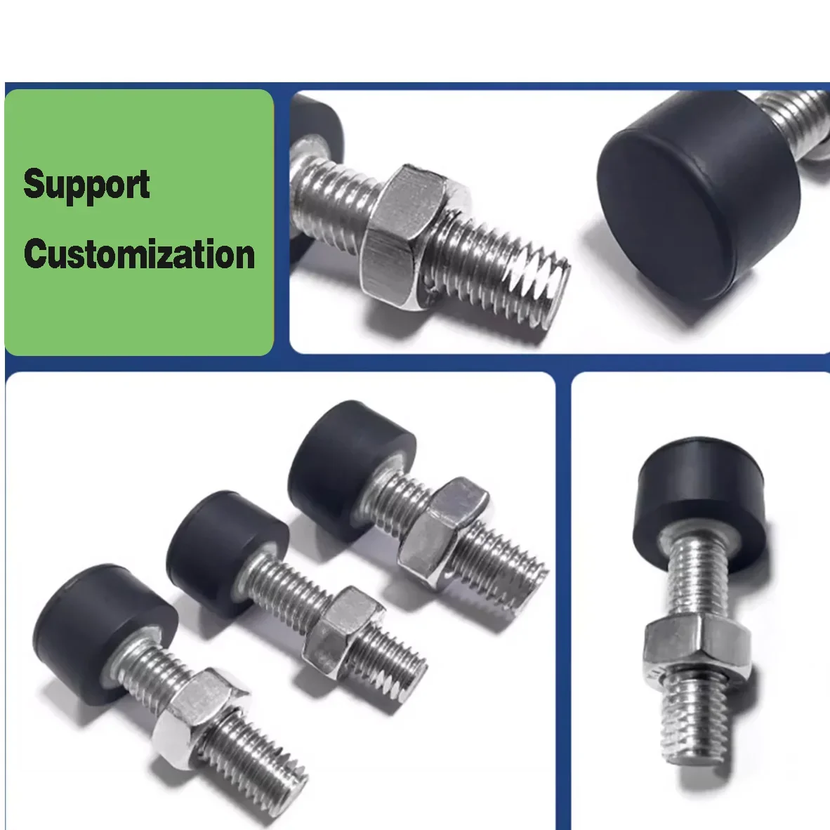 

Low Elasticity Rubber Buffer Limit Screw Shock Absorber Anti-Collision Stop Bolt M3M4M5M6M8M10