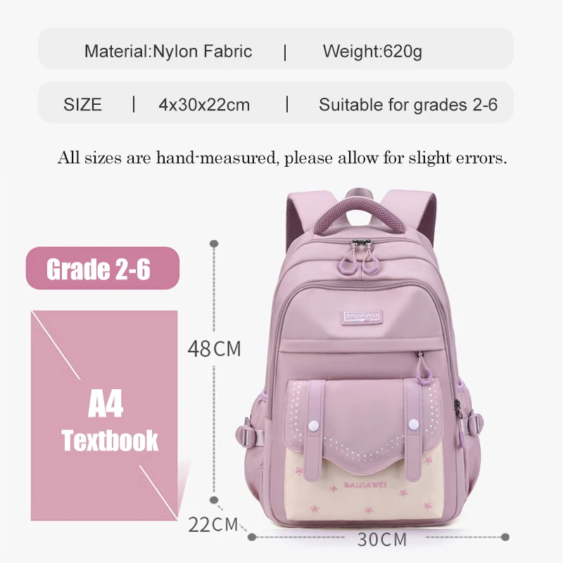 Plecak młodzieżowy, plecak szkolny dla dzieci, tornister dla uczniów w wieku 6-15 lat, lekki plecak dla chłopców i dziewcząt.