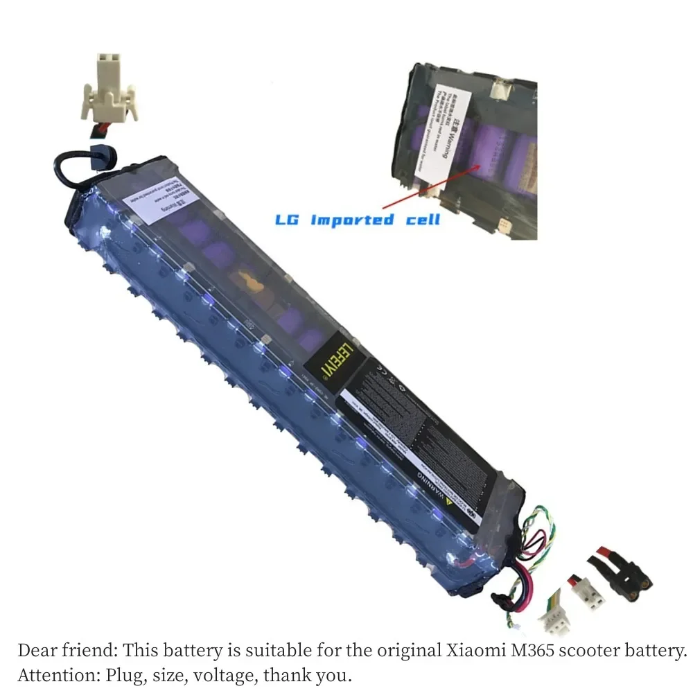 36V 7.8Ah for 100%original Xiaomi M365 electric scooter battery 10S3P 18650 LG battery with bluetooth communication