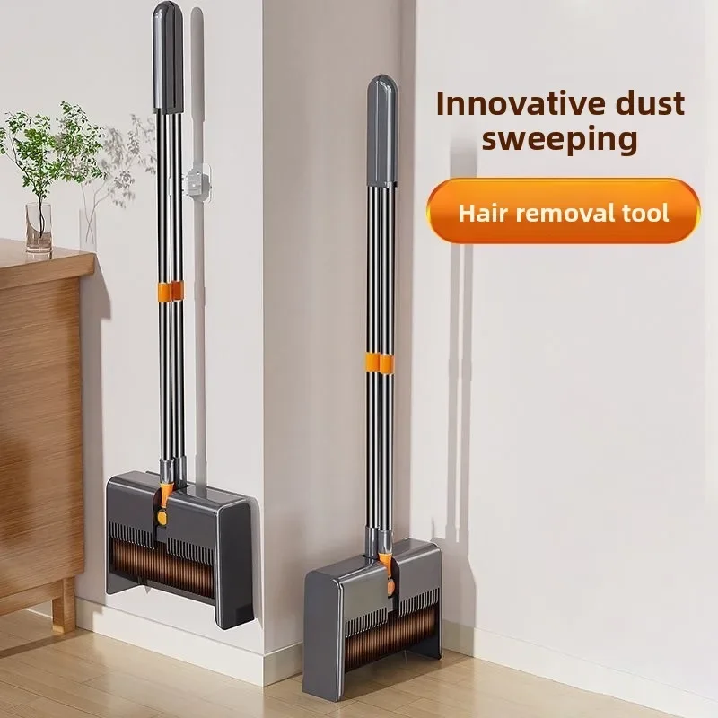 

DSA new folding broom dustpan set combination household thickened cleaning tools non-stick hair garbage shovel