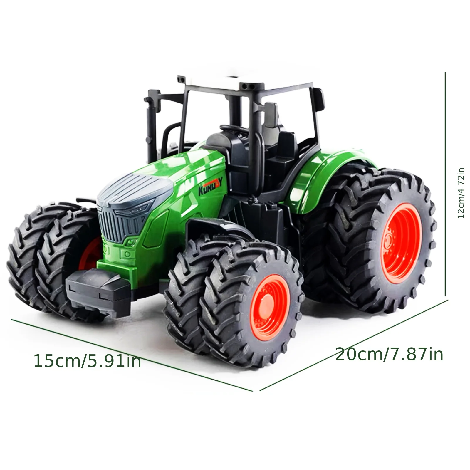 Tractor Toy, Realistic Farm Vehicle Toy Push and Go Truck Car Tractor Toy Gift for Kids 3+ Boys Ages 3 and up Years Old