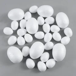 20pcs 3.5/5/6/7/9cm White Easter Foam Egg Polystyrene Styrofoam Balls Easter Decoration DIY Craft For Kids Favors Toy Home Decor