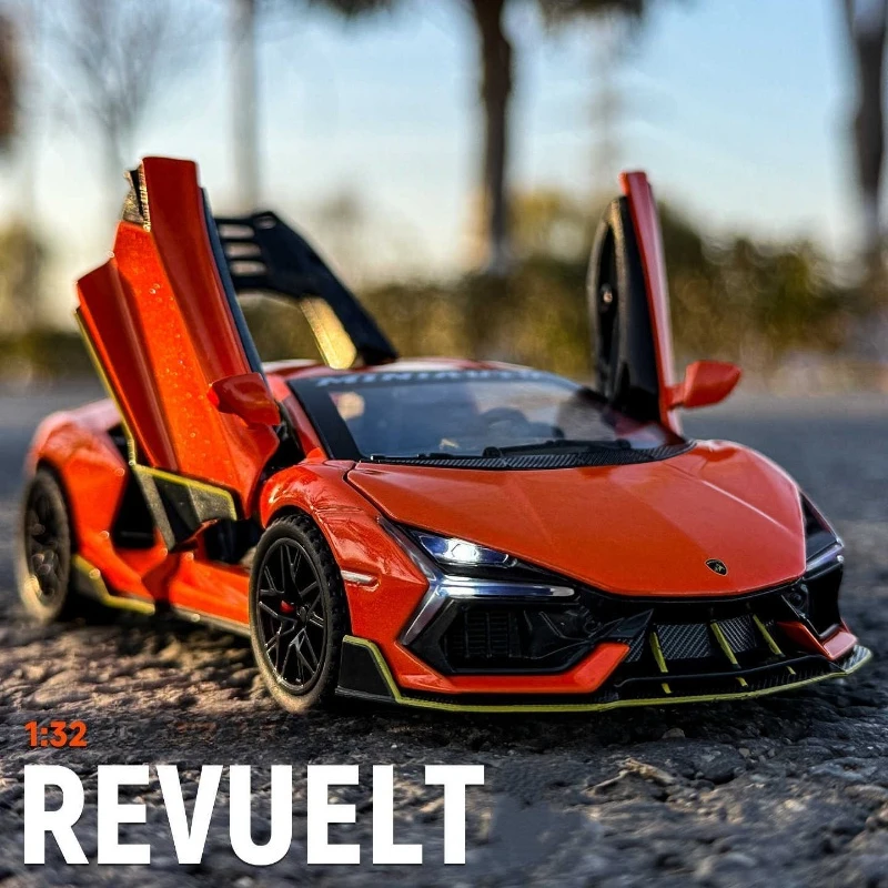 Simulation 1/32 Lambor Aventador modifié modèle de voiture moulé sous pression tirer son et lumière jouet véhicule enfants garçon cadeau décor à la maison