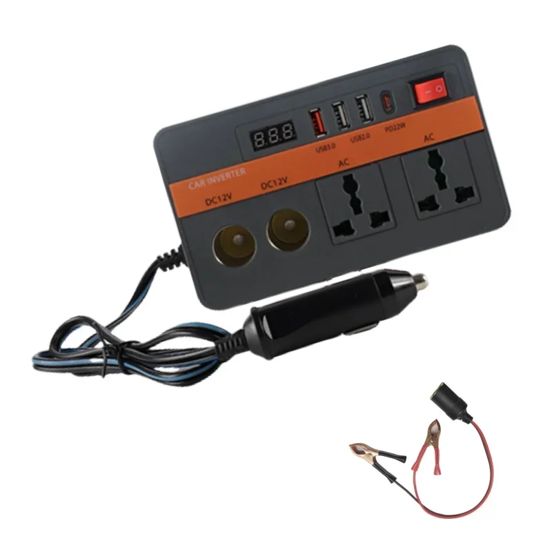 12V 300W Power Adapter On Board Inverter AC220V Converter USB Type C PD 22W Car Transformer