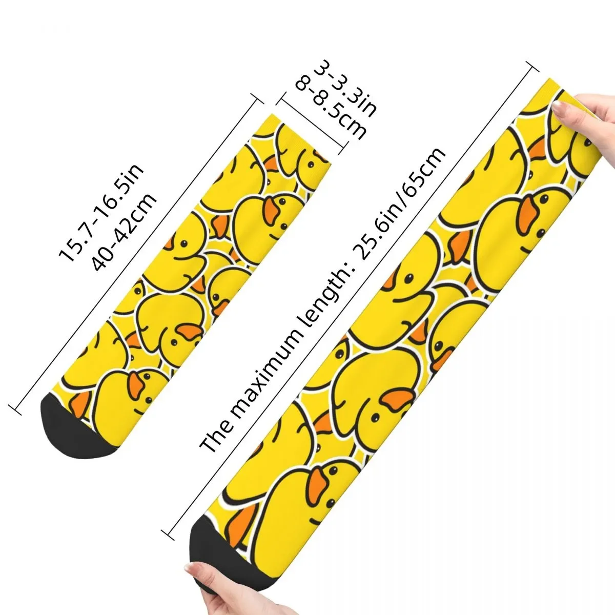 Calcetines antideslizantes de pato amarillo para hombre y mujer, calcetines de fútbol antideslizantes, informales, bonitos, Otoño e Invierno