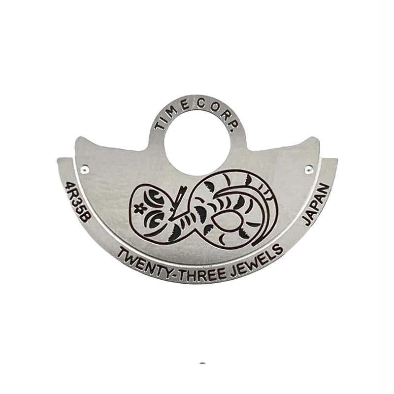 Серебристый механизм NH35 NH36, молоток, ротор, металлическая нашивка, подходит для NH34 4R35 4R36 NH35 NH36, механизм SKX007 SRPD, ремонтная часть механизма часов