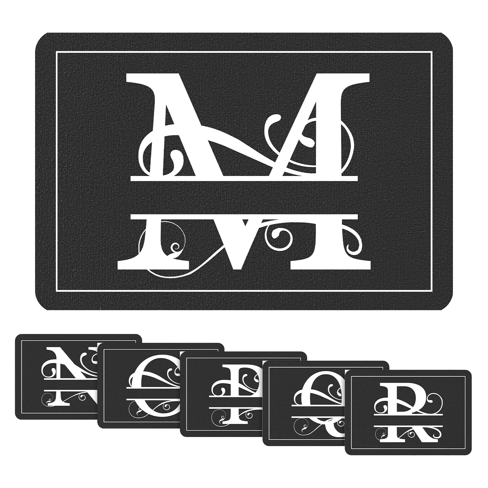 

Last Name Initials M-R Personalized Family Doormat with Name Custom Doormat Bathroom Non-Slip Floor Mats Home Decoration Carpet