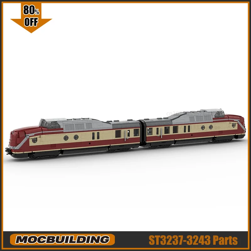 High Speed Train BR 601 MOC Building Blocks VT 11.5 Triebwagen Vehicle Technology Bricks DIY Assembly Model Display Toys Gifts