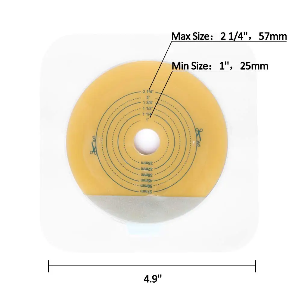 10pcs Adhesive Max Size 57mm/70mm Skin Barriers Waferproof for Two-Piece Pouch System