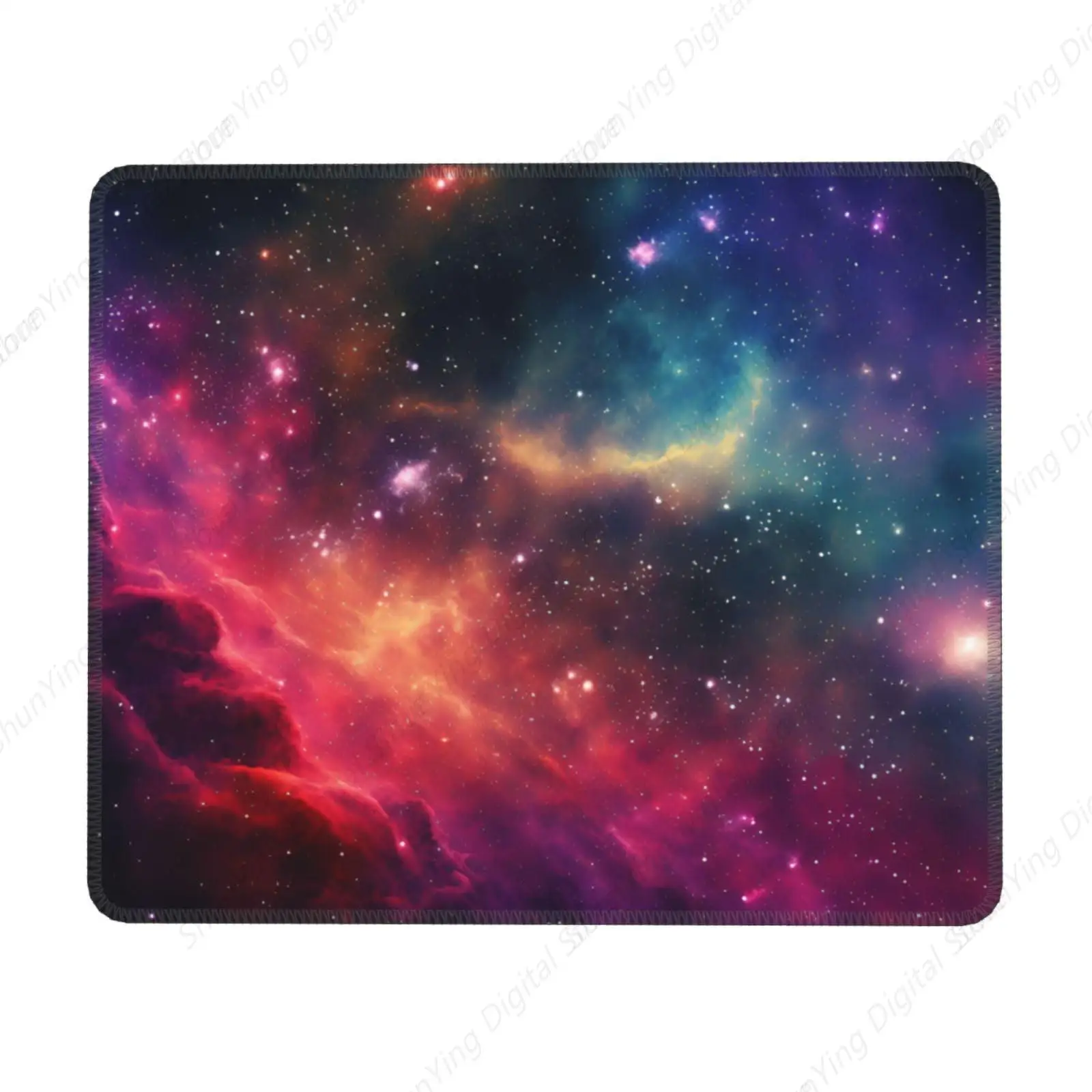 

Galaxy Patterned Mouse Pad With Non Slip Rubber Tape Sewn Edges Suitable For Gaming Office Laptop Mouse Pads 18*22cm