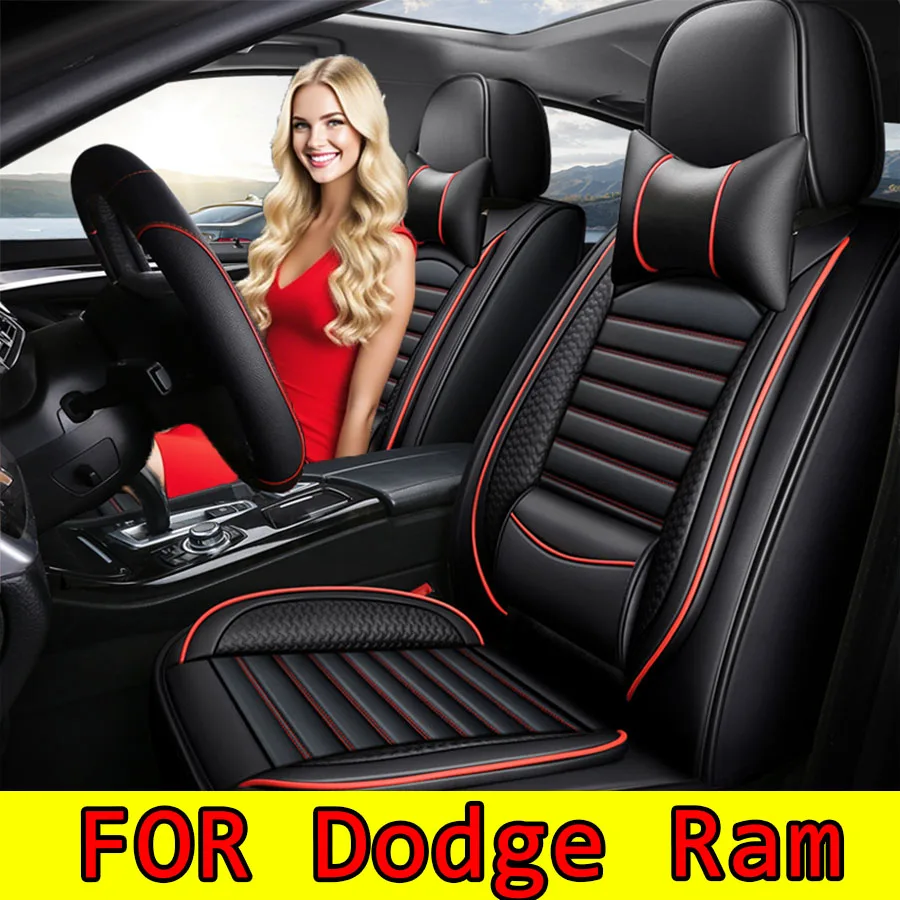 

Чехол на автомобильное сиденье Dodge Ram, водонепроницаемый, износостойкий, из искусственной кожи, роскошный, с фиксированной талией, удобный, с полным запахом, чехол на сиденье