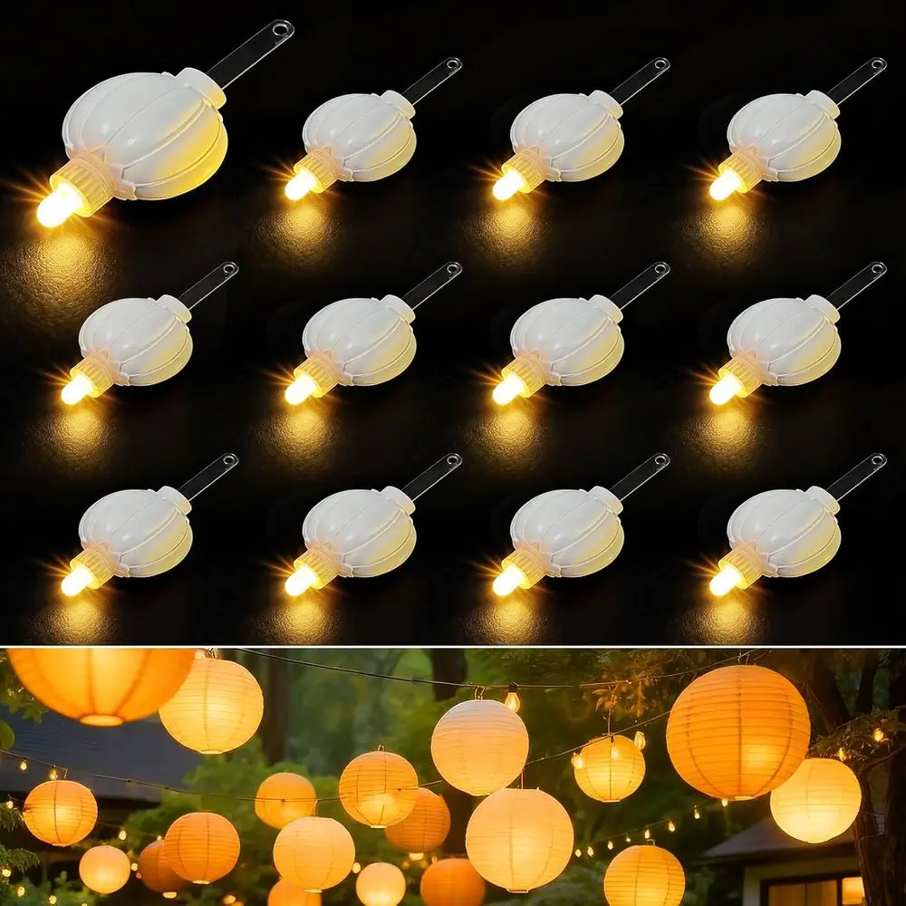

Small LED Lights Battery Powered or Paper Lanterns,Balloons,loral,Weddings & estival Decorations (Warm White, 48 Pack)