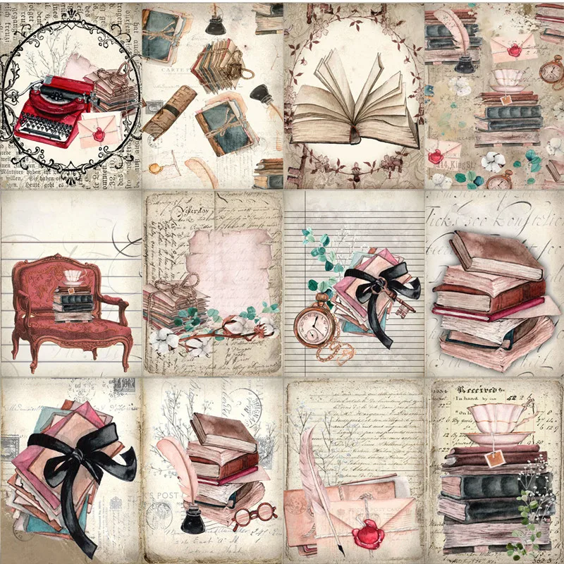 36ชิ้น/แพ็ค Vintage Retro Magic Feather Book สติกเกอร์ DIY Craft Scrapbooking อัลบั้มขยะสมุดบันทึกสติกเกอร์ตกแต่ง