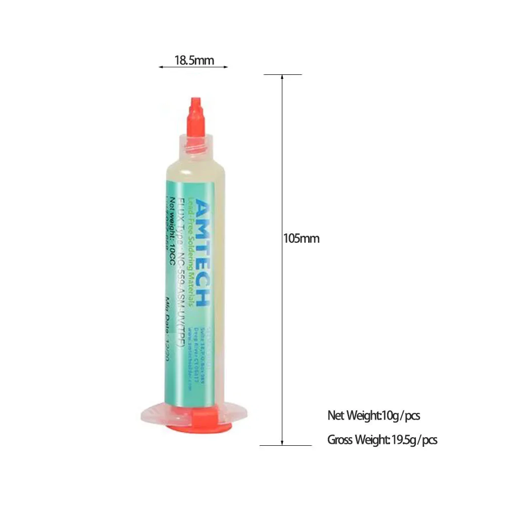 Nc-559-asm Flux Bga Balls  Welding Tools Liquid Solder for Soldering Syringe Solder Paste 10ml Flux for Soldering No Cleaning