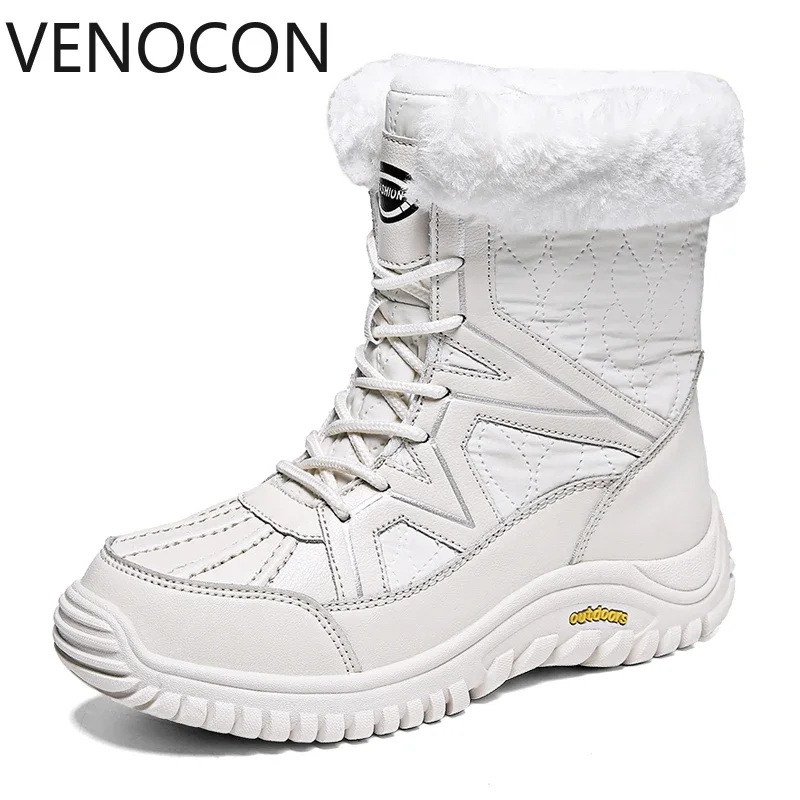 VENOCON Inverno unisex termico spesso corto fodera in peluche stivali da neve sneakers impermeabili scarpe calzature per uomo donna uomo donna